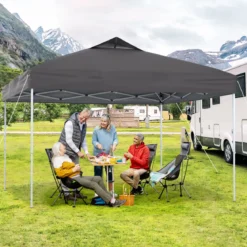 Pavillon 3x3m Faltpavillon wasserdicht stabil UV-Schutz 50+ Partyzelt Faltzelt Grau