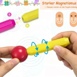 88 pädagogischer magnetischer Baukasten aus hochwertigem ABS geeignet für Kinder Bunt