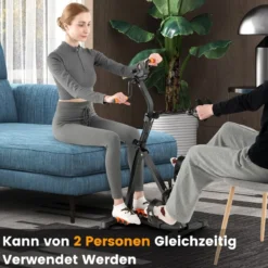 Pedaltrainer für Senioren Fitnessgerät für Hand 43-53 x 45 x 87-100 cm Schwarz + Orange