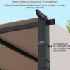Pergola mit 2 verstellbaren Dächern 3,05x3,05m Pavillon wasserdicht stabil Winterfest Grau