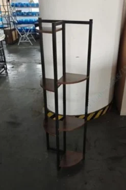 Pflanzenständer mit 6 Versetzte Fächern Blumenregal mit Metallrahmen 42 x 22 x 136 cm