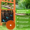 Pflanzkasten 180 cm Hohes Gartenbeet mit Spalier Orange