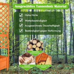 Pflanzkasten 180 cm Hohes Gartenbeet mit Spalier Orange