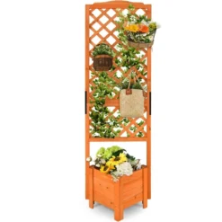 Pflanzkasten 180 cm Hohes Gartenbeet mit Spalier Orange