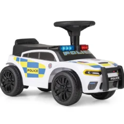 Polizei-Rutscher-Auto für Kleinkinder Rutschauto mit blinkenden Lichtern Musik Sirene Weiß