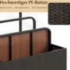 Pool Aufbewahrungskorb mit Rollen PE Rattan Aufbewahrungsbehälter für Schwimmhilfen Braun