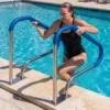 Pool Handlauf mit Griffabdeckung 304 Edelstahl Einstiegshilfe 250 kg Tragfähigkeit Schwimmbad Haltegriff