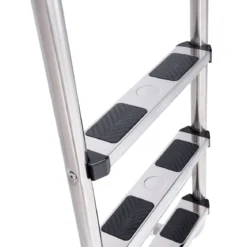 Poolleiter 3-stufig Sicherheitsleiter Schwimmbad 132 x 50 x 26 cm Edelstahl