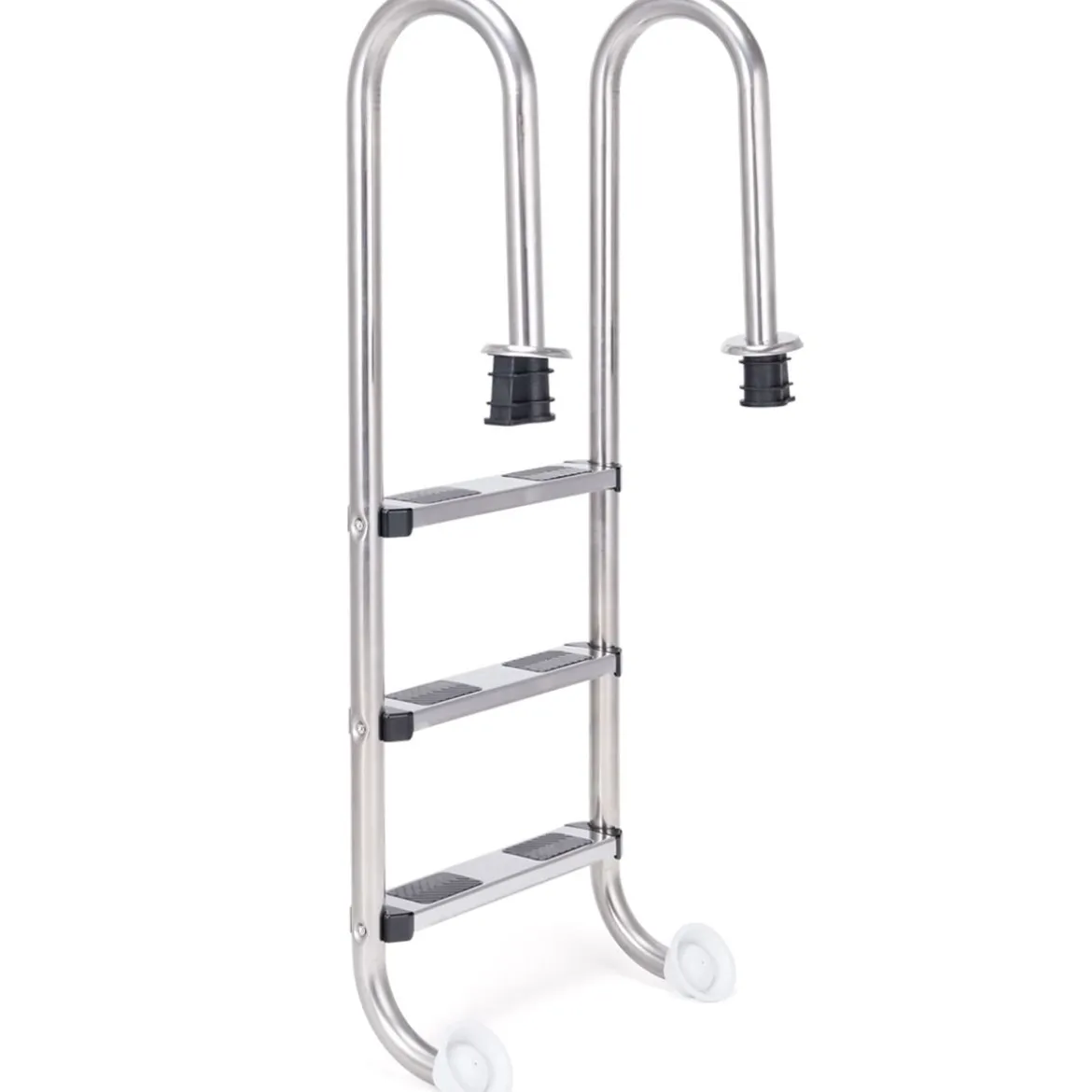 Poolleiter 3-stufig Sicherheitsleiter Schwimmbad 132 x 50 x 26 cm Edelstahl