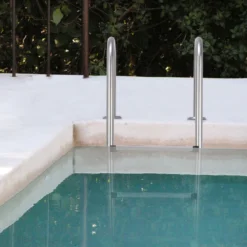Poolleiter 3-stufig Sicherheitsleiter Schwimmbad 132 x 50 x 26 cm Edelstahl