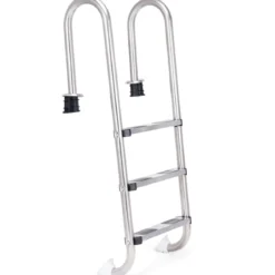 Poolleiter 3-stufig Sicherheitsleiter Schwimmbad 132 x 50 x 26 cm Edelstahl