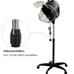 Profi Haartrockner Trockenhaube Haartrockenhaube Salon Friseur Standfuß Höhenverstellbar