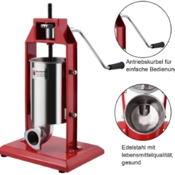 Profi Wurstfüller 3L Industrie Wurstfüllmaschine 42 x 30 x 49 cm Edelstahl