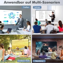 100" Projektionsleinwand mit Stand und Tasche Beamer Leinwand Projektion tragbar
