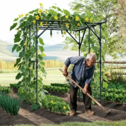 Rankgitter für Kletterpflanzen Rankhilfe Rankbogen Torbogen Gartenbogen 200 x 150 x 197 cm