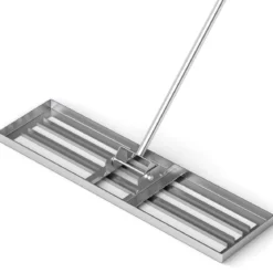 Rasen Nivellierrechen mit Ergonomischem Griff Metall Rasenrechen Nivellierung Flächenebner