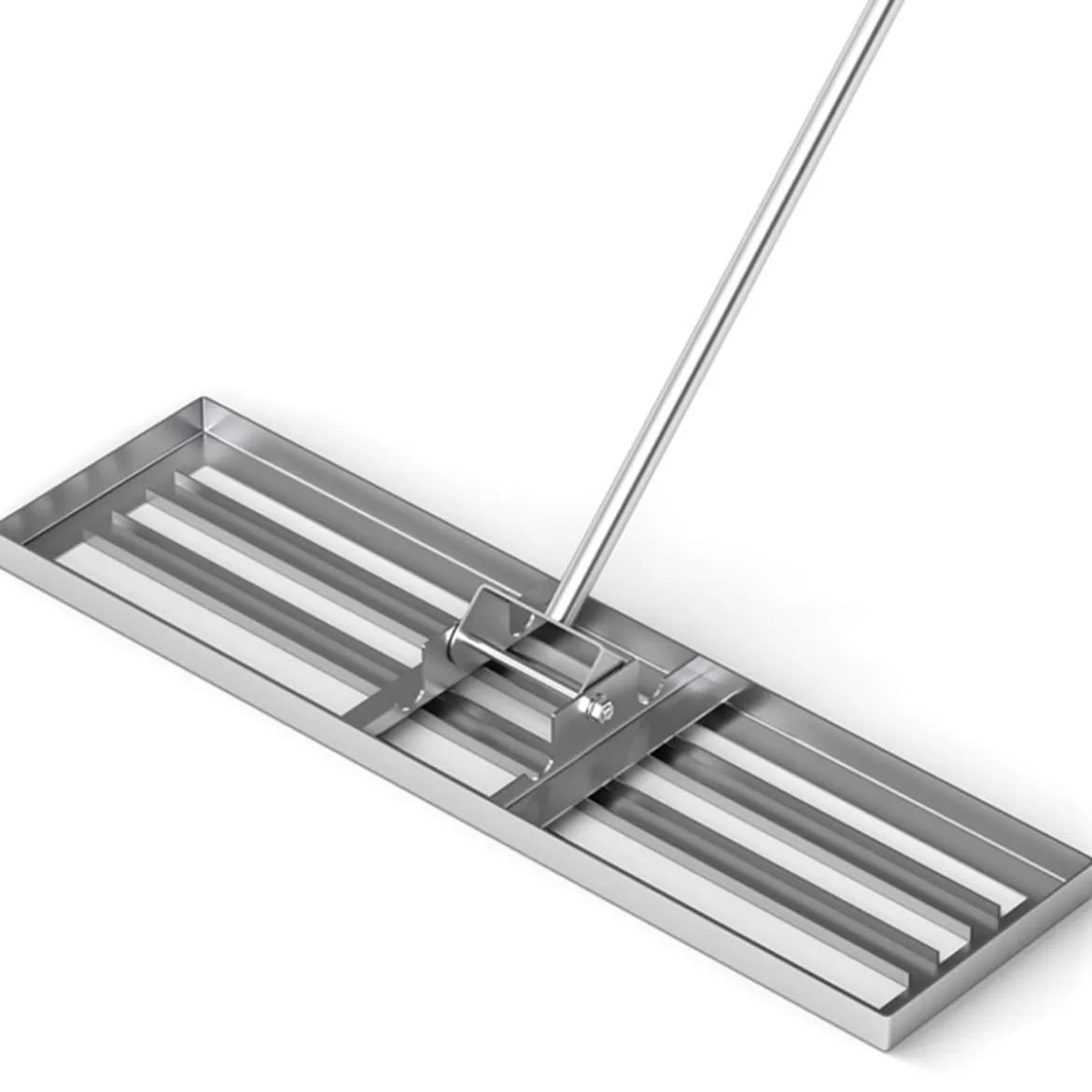 Rasen Nivellierrechen mit Ergonomischem Griff Metall Rasenrechen Nivellierung Flächenebner