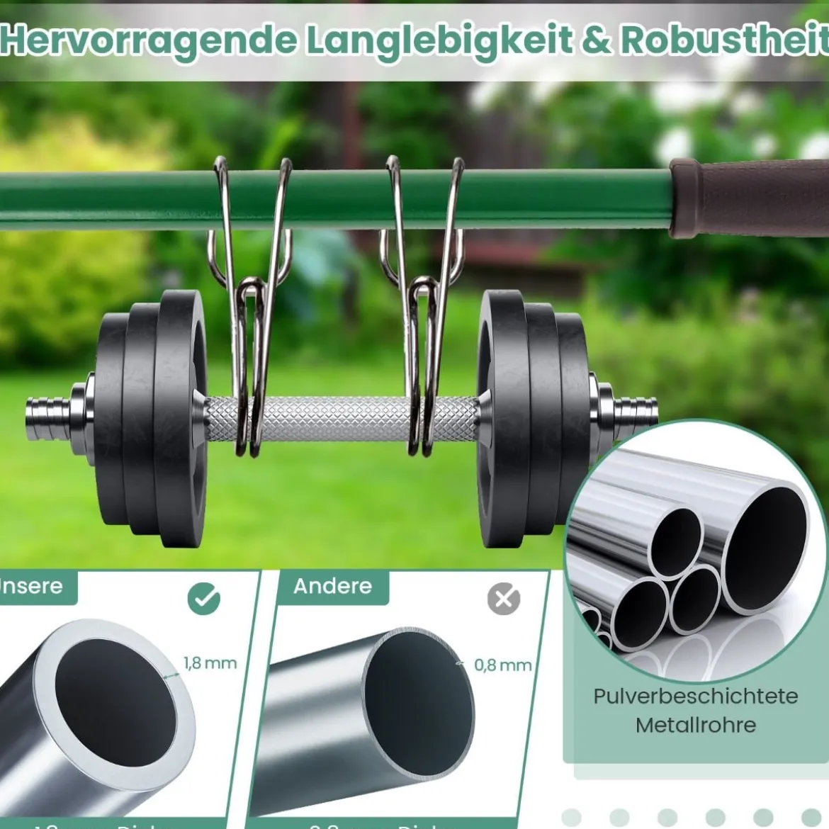 Rasen Nivellierrechen mit Ergonomischem Griff Metall Rasenrechen Nivellierung Flächenebner
