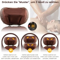 Rückenmassagegerät Massageauflage für Sessel für Massagegeräte mit Verstellbarem Nackenkissen