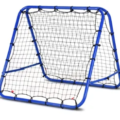 Rebounder für Fußball mit Verstellbaren Winkeln Doppelseitiges Fußballnetz Rückprallwand 100 x 100 cm