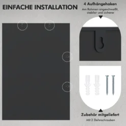 Rechteckiger Wandspiegel mit Metallrahmen Dekorativer Hängespiegel Dekospiegel 100 x 70 cm