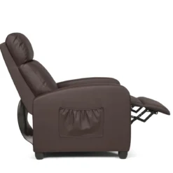Relaxsessel verstellbar Fernsehsessel TV Sessel Ruhesessel Kunstleder Braun