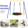 Robustes Metall-Schaukelgestell A-Rahmen Gartenschaukel Gestell 194 x 184 x 180 cm Blau + Gelb
