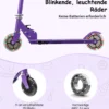 Roller Kinder klappbar Kinderroller mit LED-Räder Lenker Ständer & Tragegurt Scooter Lila