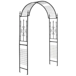 Rosenbogen Metall Gartenbogen für Kletterpflanzen Rankbogen für Hinterhof Hochzeit Party 143 x 40 x 234 cm