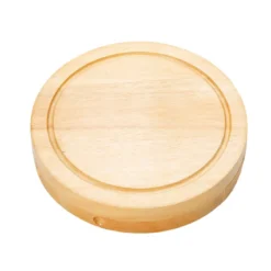 Rund Hölzern Käsebrett & Messer Service-set Käseset Käseplatte Holz und 4tlg Besteck