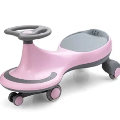 Rutschauto mit leichtgängigen Rädern Rutschrad mit 360°verstellbarem Lenker Laufrad bis 50kg belastbar Rosa