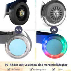 Rutschauto mit leichtgängigen Rädern Rutschrad mit 360°verstellbarem Lenker Laufrad bis 50kg belastbar Blau