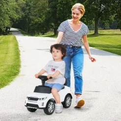 Rutschauto mit Stauraum Rutschfahrzeug Rutscher Kinderauto Schiebauto Spielzeugauto Weiß