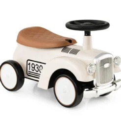 Rutschauto Rutscherfahrzeug mit Stauraum & Kippschutz Kinderfahrzeug mit Lenkrad 58 x 27 x 34 cm Weiß
