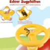 Rutschauto Rutschfahrzeug mit Lenkrad & Zugpfeifton-Taste & Stauraum unter Sitz Rutscher Kinderauto 61 x 30 x 38 cm Rot