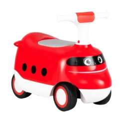 Rutschauto zum Schieben für Kleinkinder Rutschfahrzeug mit Hupe & Stauraum Grün/Weiß/Rot