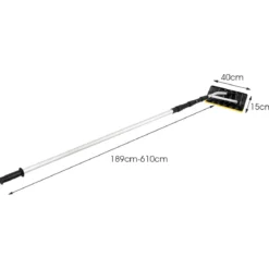 Safstar Aluminium-Schneedachrechen 6,4 m Langer Dachrechen mit 39 cm übergroßer Klinge