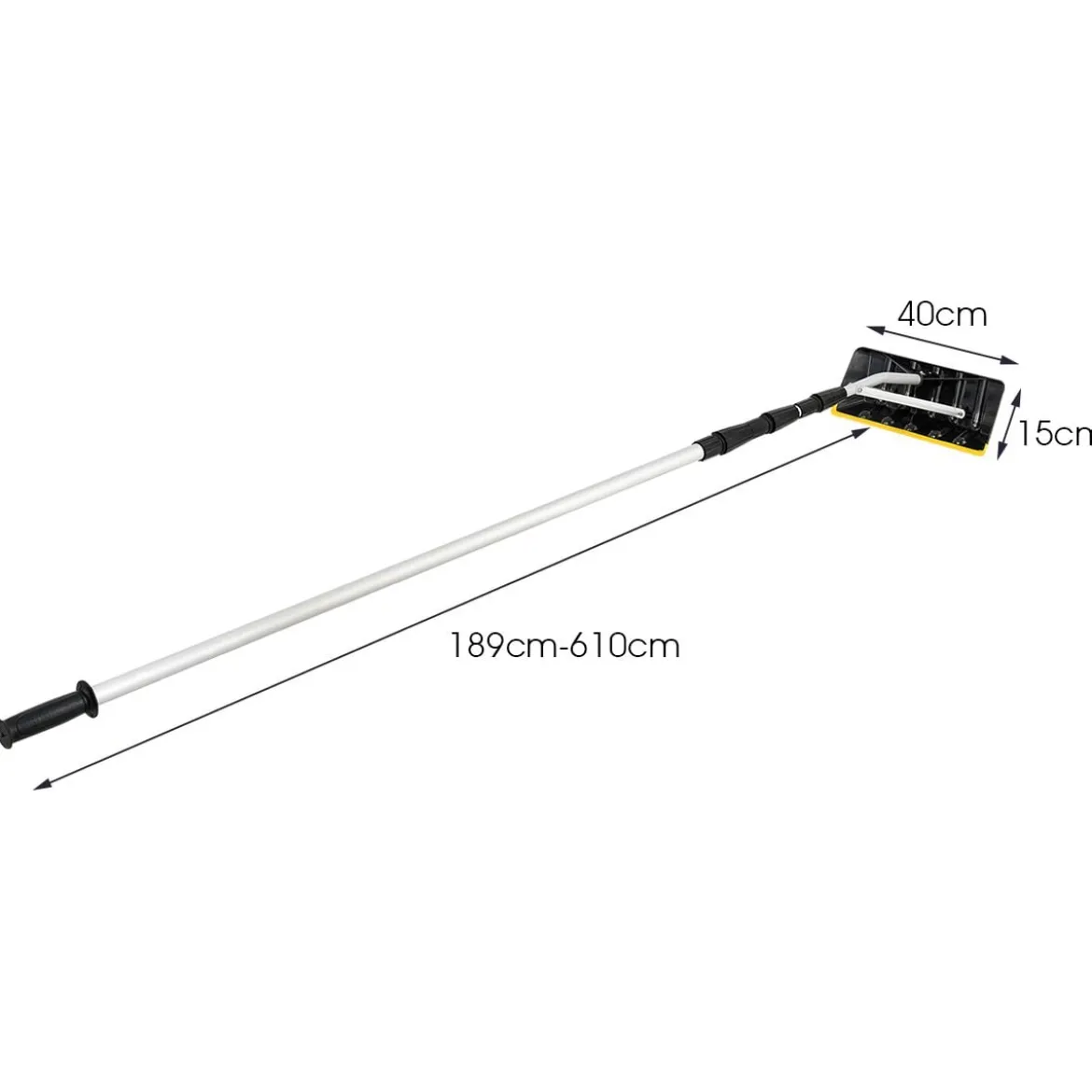 Safstar Aluminium-Schneedachrechen 6,4 m Langer Dachrechen mit 39 cm übergroßer Klinge