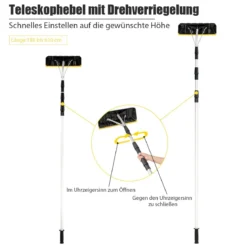 Safstar Aluminium-Schneedachrechen 6,4 m Langer Dachrechen mit 39 cm übergroßer Klinge