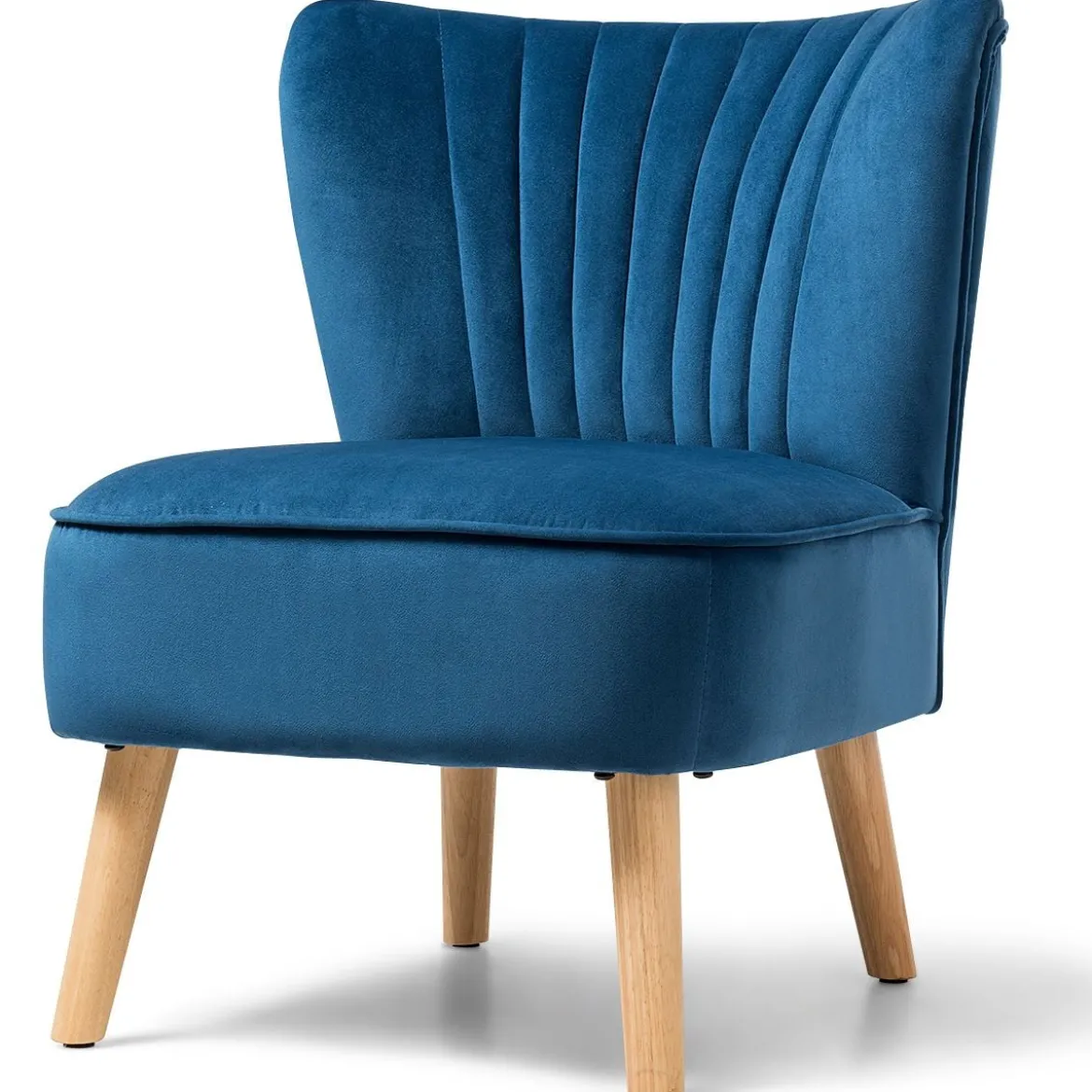 Samt-Akzentstuhl elegantes Design elegantes Design 55 x 70 x 77,5 cm Blau