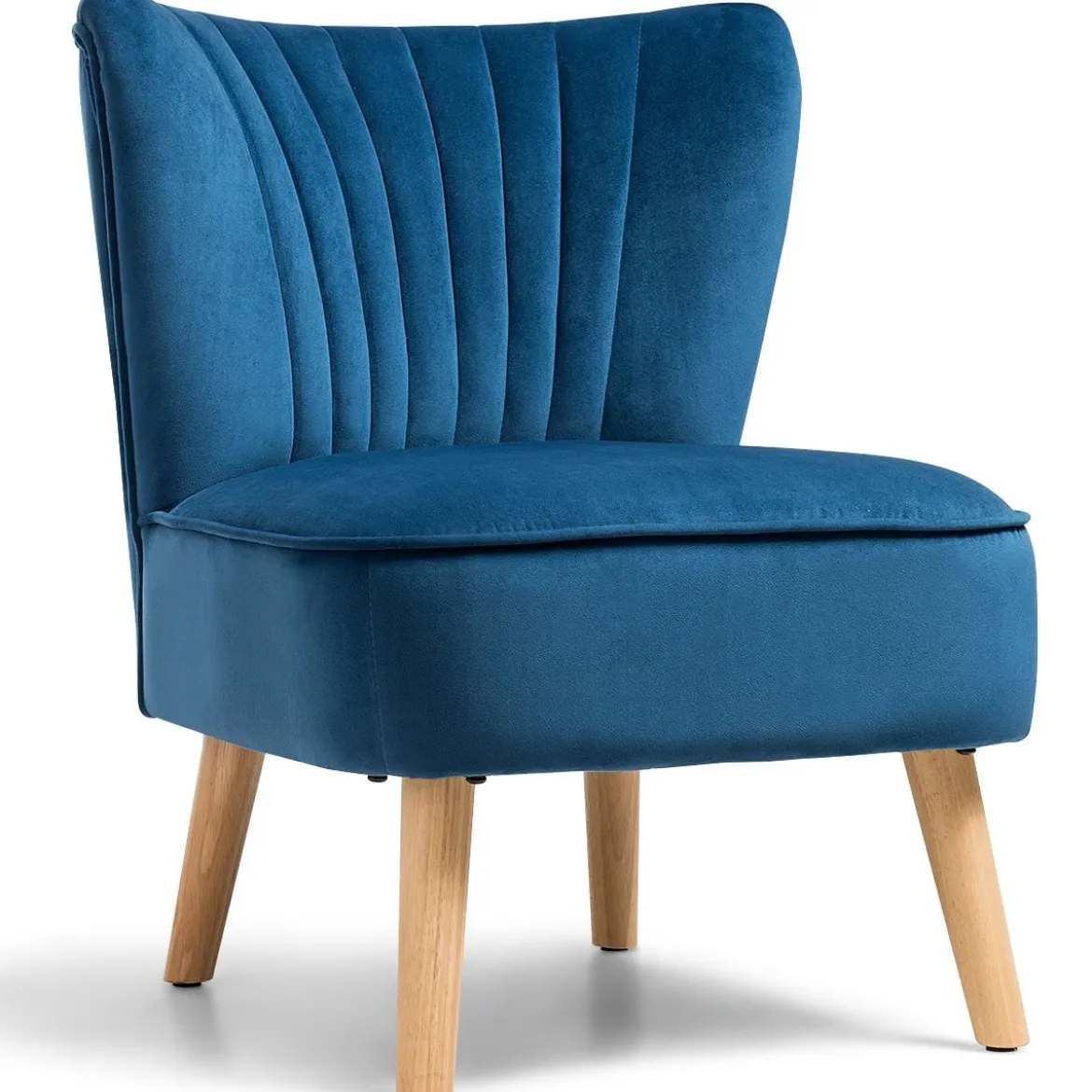 Samt-Akzentstuhl elegantes Design elegantes Design 55 x 70 x 77,5 cm Blau