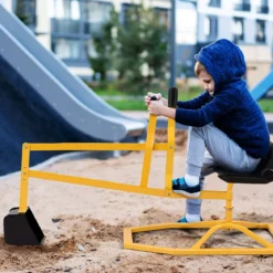 Sandkastenbagger Aufsitzkran für Kinder mit um 360° Drehbarem Sitz