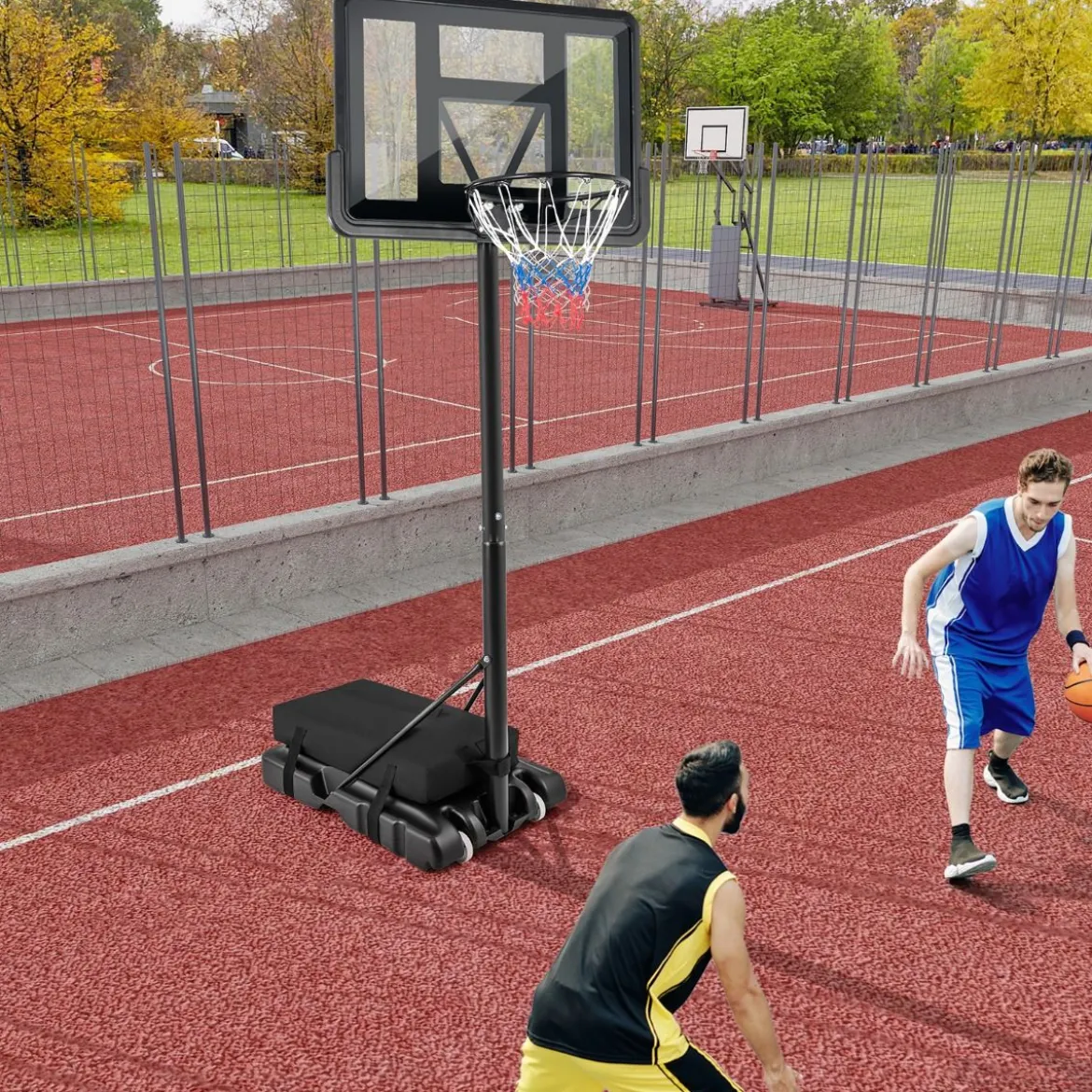 Sandsack für Basketballkorbständer bis zu 136 KG Sand aus Oxford-Gewebe Schwarz