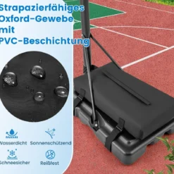 Sandsack für Basketballkorbständer bis zu 136 KG Sand aus Oxford-Gewebe Schwarz
