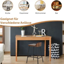 Sattelsitz Pub-Hocker mit Rückenlehne für Zuhause 62 cm Höhe Braun