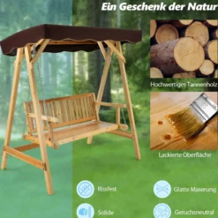 Schaukelbank aus Tannenholz 2-Personen-Schaukel