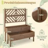 2-Schicht Gartenbett mit Spalier Holzerhöhter Pflanzenkasten mit Beinen Drainageloch Pflanzbehälter Braun