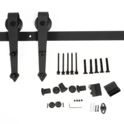 Schiebetürbeschlag Set Schiebetürsystem aus Edelstahlfür Holztür 1830 mm