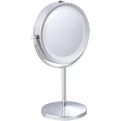 Schminkspiegel360° Schwenkbar Kosmetikspiegel mit 5 Fach Vergrößerungsspiegel mit LED Beleuchtung
