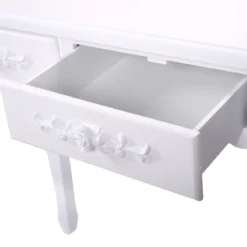 Schminktisch Frisierkommode Frisiertisch mit Hocker Kosmetiktisch 4 Schubladen